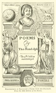 Portada de los Poemas de Randolph con su Retrato