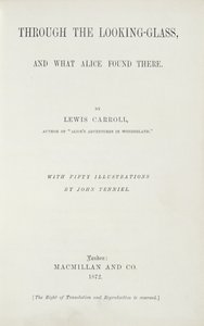 Frontispicio de Alicia a través del espejo de Lewis Carroll (1833-98), publicado por Macmillan, 1872