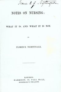 Portada de Notas sobre enfermería: Qué es y qué no es de Florence Nightingale, publicada en 1860