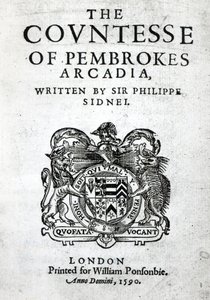 Frontispicio de La Arcadia de la Condesa de Pembroke por Sir Philip Sidney, 1590 de English School