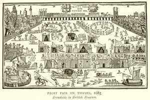 Feria de hielo en el Támesis, 1683