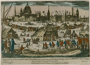 Feria de hielo en el Támesis, 1814 de English School