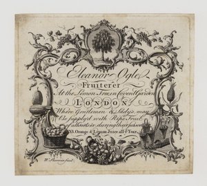 Frutera, Eleanor Ogle, tarjeta comercial de English School