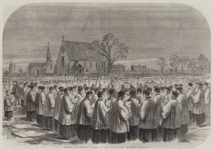 Funeral del Cardenal Wiseman en el cementerio de Kensal-Green