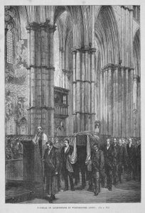 Funeral del Dr. Livingstone en la Abadía de Westminster