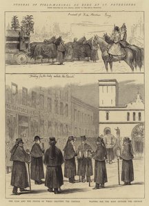 Funeral del Mariscal de Campo de Berg en San Petersburgo (grabado) de English School