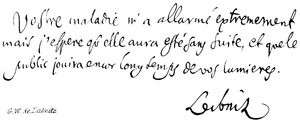 G W de Leibnitz