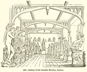 Galería de los Mármoles de Arundel, Oxford (grabado) de English School