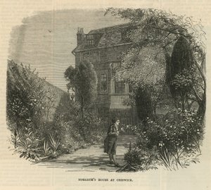 Jardín en la casa de William Hogarth de English School