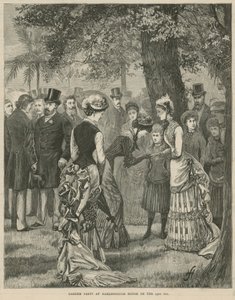 Fiesta en el jardín en Marlborough House el 23 de julio de 1883 de English School