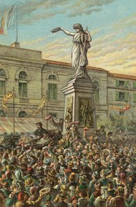 Garibaldi Desvelando el Monumento de Mentana en Milán de English School