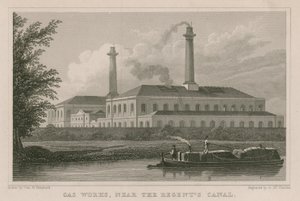 Trabajos de Gas cerca del Canal de los Regentes, Londres de English School