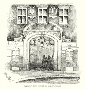 Puerta, New Square a Carey Street