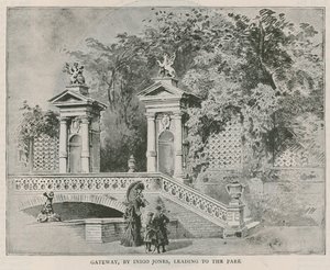 Puerta de entrada, por Inigo Jones, que conduce al parque, Holland House