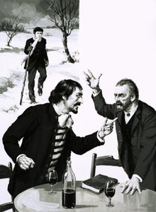Gauguin y Van Gogh discutiendo de English School