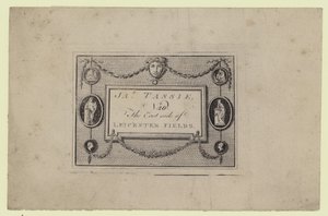 Modelador de gemas y sellos, James Tassie, tarjeta comercial de English School