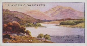 Gemas del paisaje británico: Loch Awe, Argyll (litografía en color) de English School