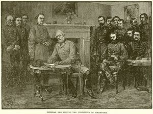 General Lee Firmando las Condiciones de Rendición de English School