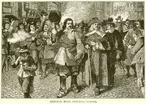 El General Monk entrando en Londres de English School
