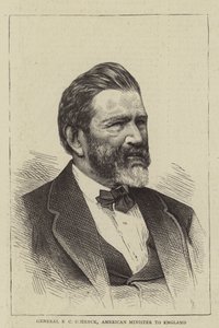 General R C Schenck, Ministro estadounidense en Inglaterra (grabado) de English School