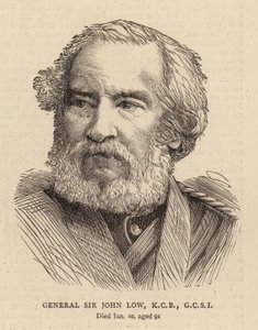 General Sir John Low, KCB, GCSI (grabado) de English School