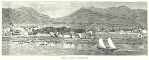 Vista general de Honolulu (grabado) de English School