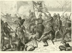 General Von Budretzky liderando el ataque en Le Bourget, octubre 1870 de English School