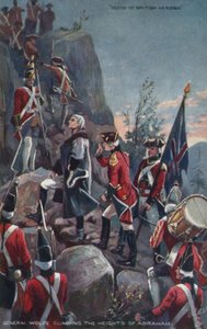 El general Wolfe escalando las Alturas de Abraham, Quebec, 1759 de English School