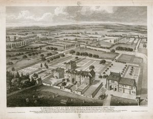 Vista general de los restos de la Abadía de Bermondsey, como apareció en 1805 de English School