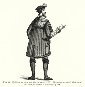 Caballero de luto, época de Enrique VII de English School