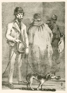 George Dyball, un mendigo ciego de considerable notoriedad, y su perro Nelson de English School