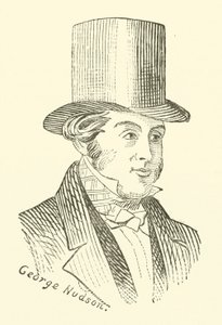 George Hudson, el rey del ferrocarril (grabado)
