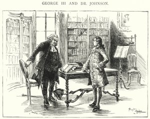 Jorge III y el Dr. Johnson (grabado) de English School
