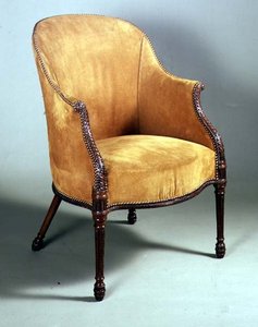 Silla bergere de Jorge III, finales del siglo XVIII de English School