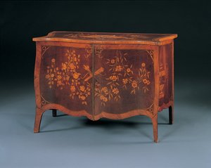 Cómoda de marquetería de Jorge III al estilo de John Cobb, c.1770
