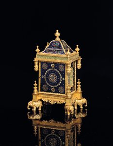 Reloj de mesa musical y de cuartos de Jorge III, Howlett & Horne, Londres, c.1780