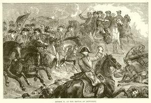 Jorge II en la batalla de Dettingen