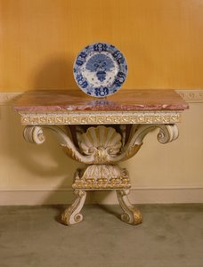 Mesa consola de Jorge II con tapa de mármol, estilo palladiano, c.1750 de English School