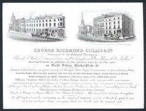 George Richmond Collis & Co, tarjeta comercial