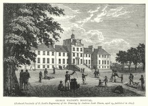 Hospital de George Watson (grabado) de English School