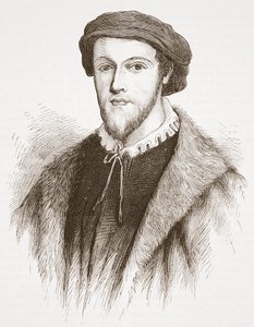 George Wishart, de una impresión en posesión de David Laing, ilustración de La Historia del Protestantismo de James Aitken Wylie, pub. 1878 de English School