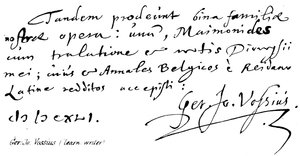 Ger: Jo: Vossius (escritor erudito)