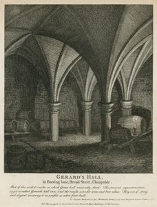 Salón de Gerard en Basing Lane, Bread Street, Cheapside