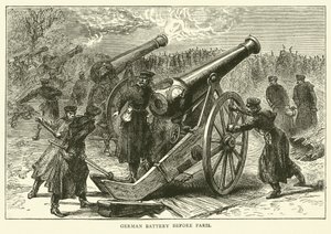 Batería alemana ante París, enero 1871 de English School