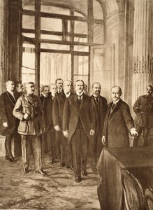 Políticos alemanes en el Palacio de Versalles, 1919
