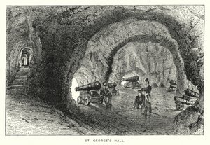 Gibraltar: Salón de San Jorge (grabado) de English School