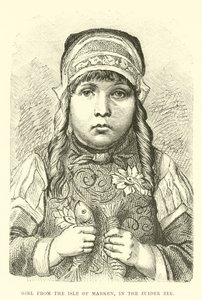Chica de la Isla de Marken, en el Zuider Zee