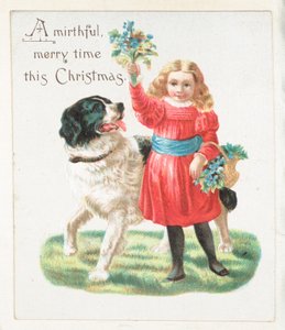 Niña molestando al perro con flores