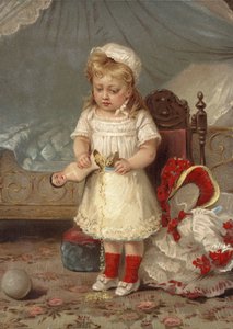 Niña con muñeca rota