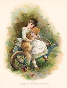 Niña con su perro de English School
